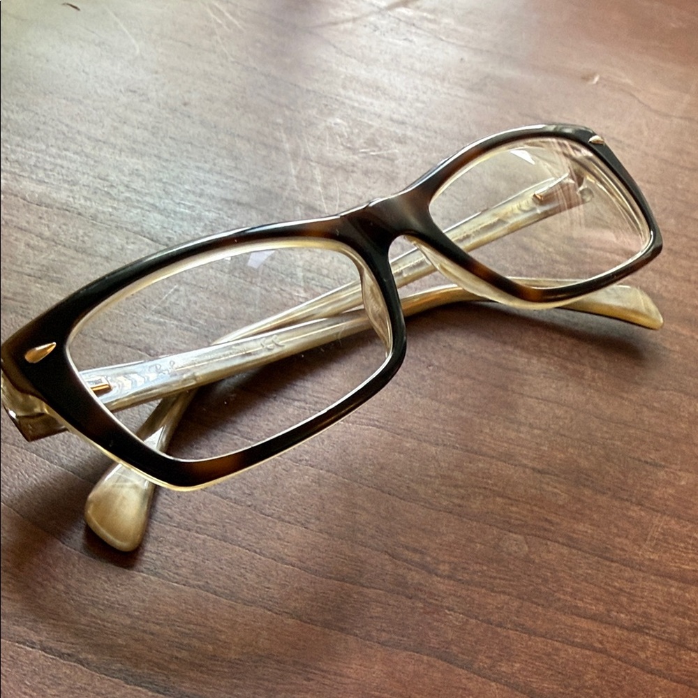 Ray-Ban Tortoiseshell and Clear Frame Glasses